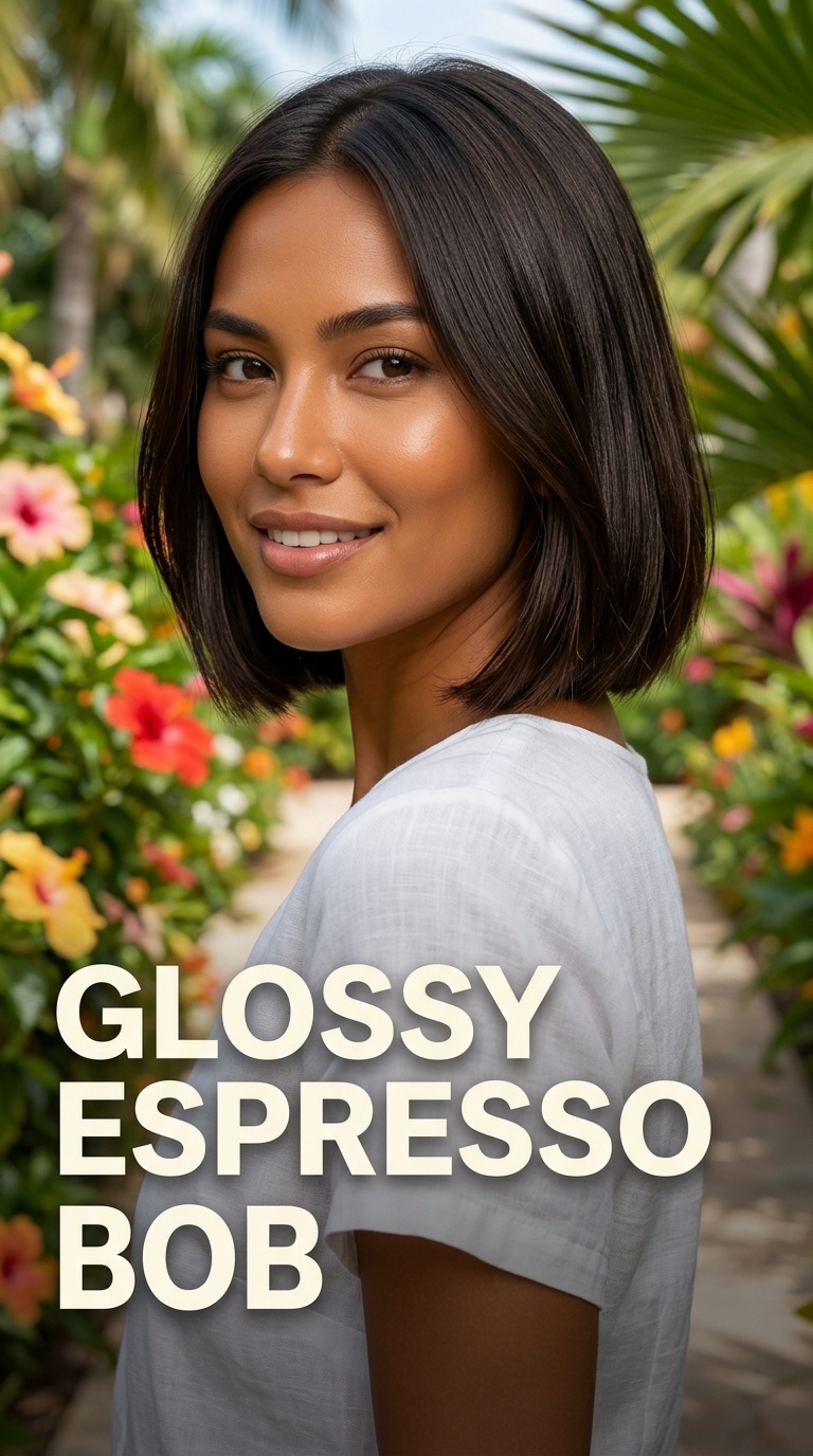 Glossy Espresso Bob
