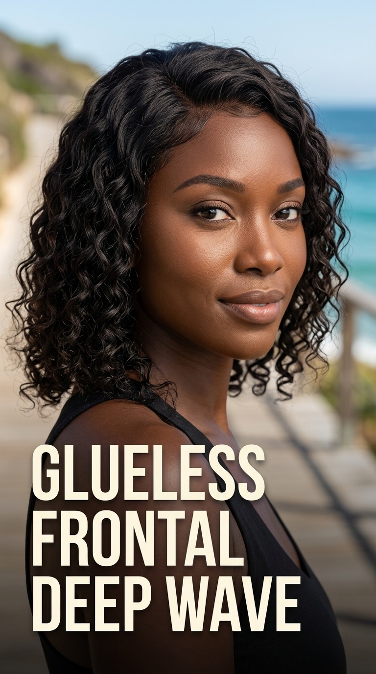 Glueless Frontal Deep Wave