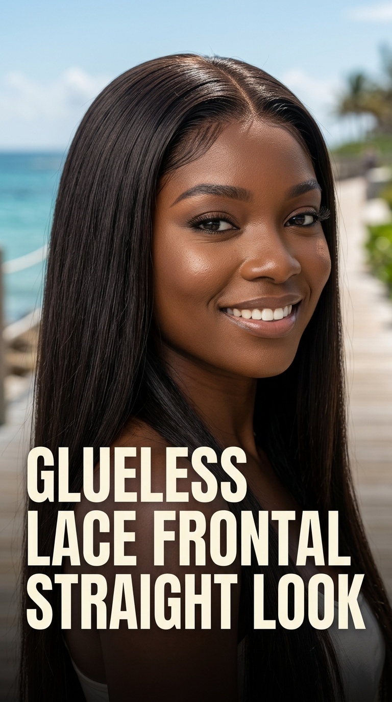 Glueless Lace Frontal Straight Look
