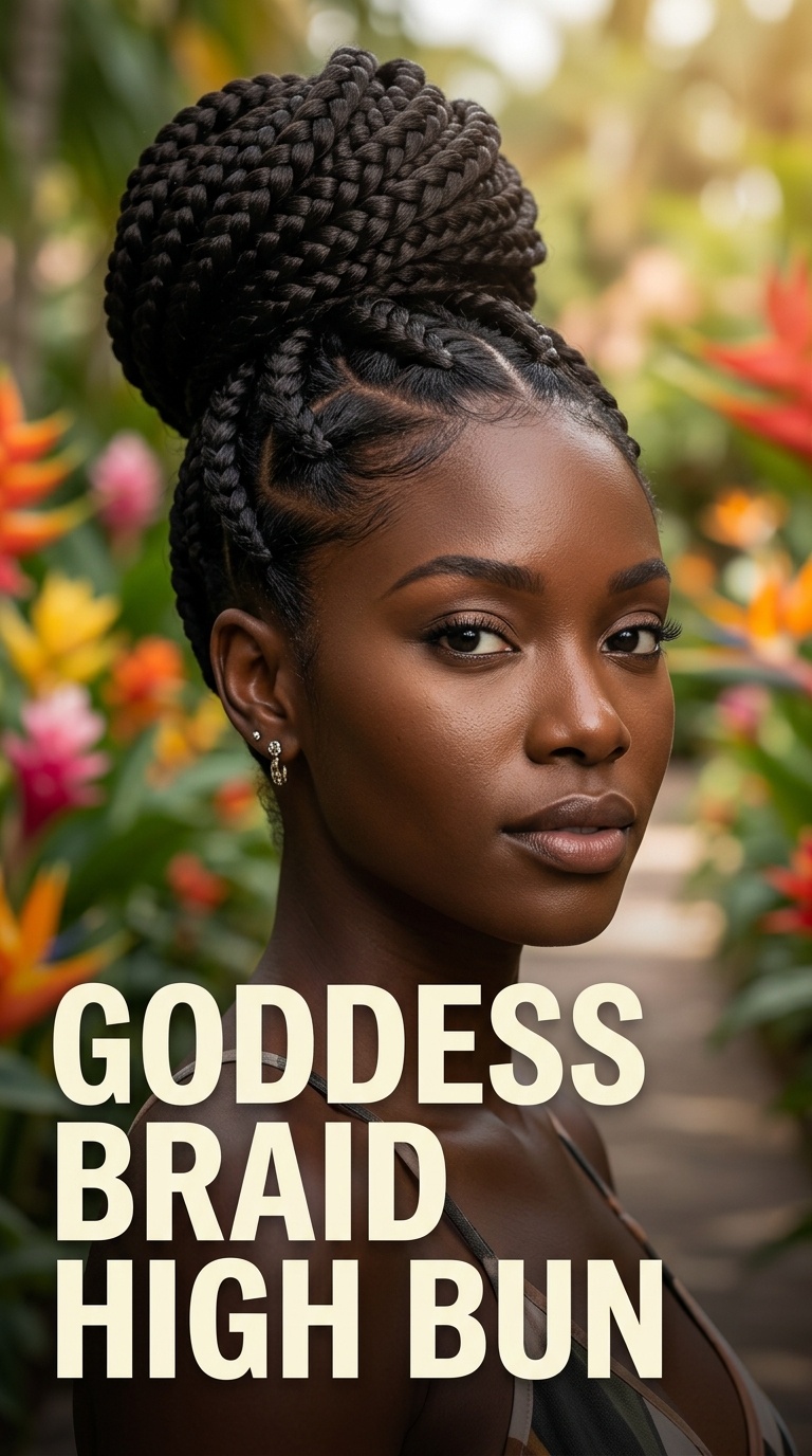 Goddess Braid High Bun