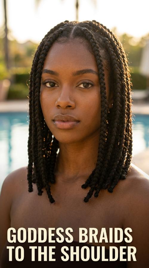 Goddess Braids to the Shoulder