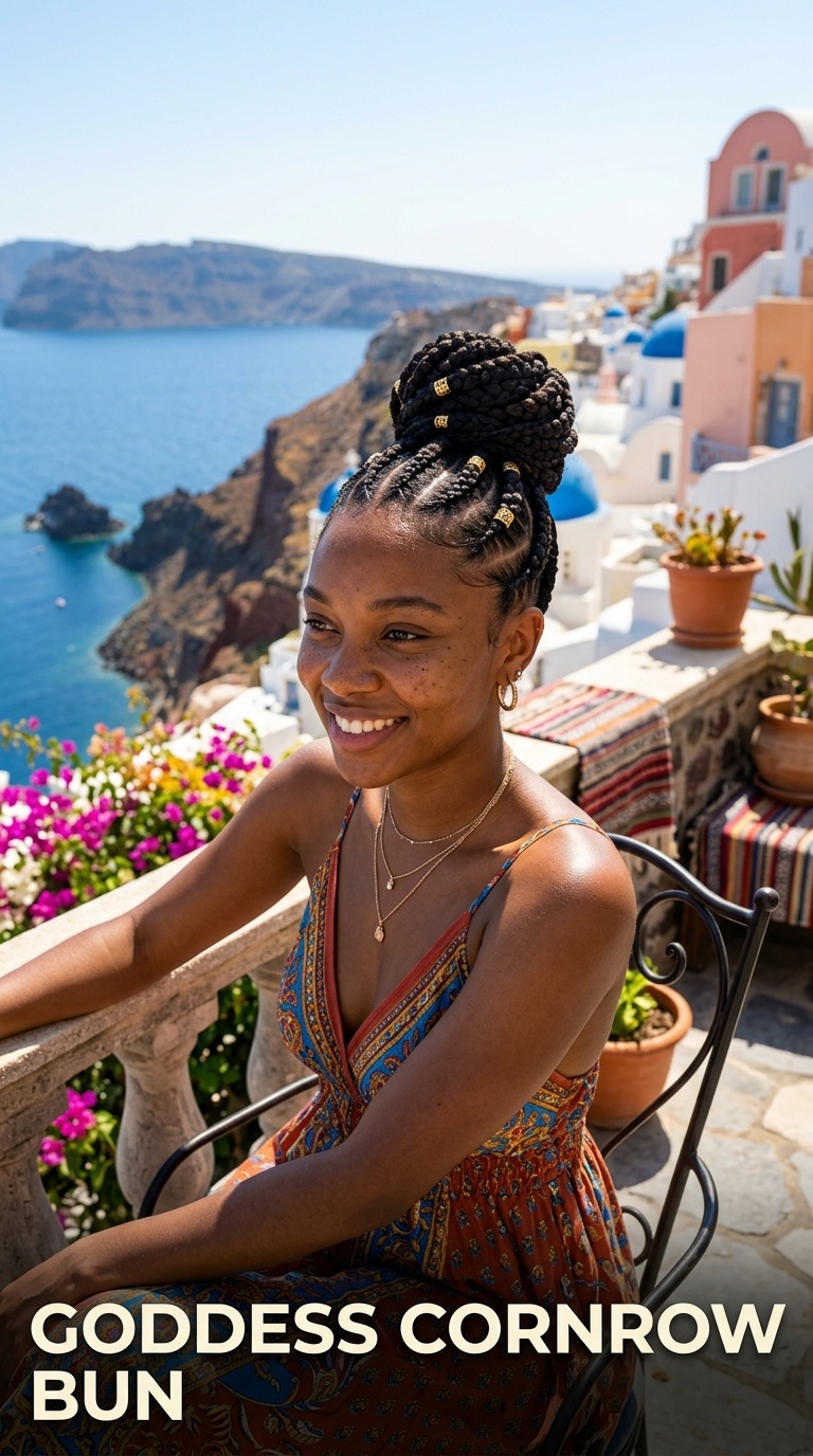 Goddess Cornrow Bun