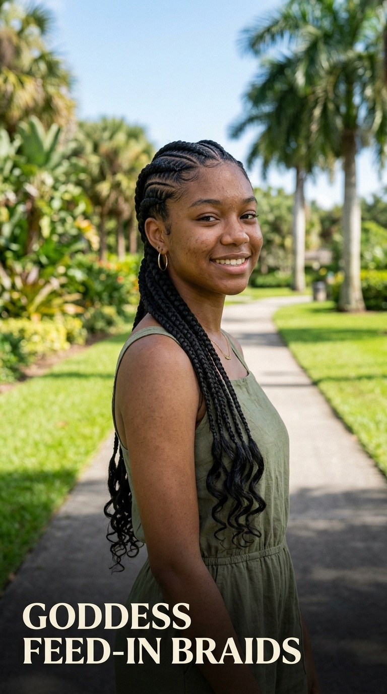 Goddess Feed-In Braids
