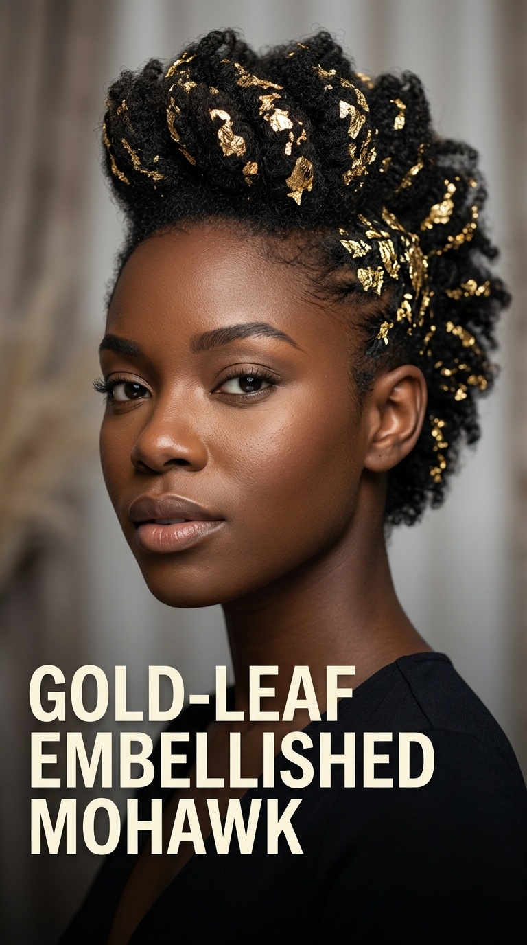 Gold-Leaf Embellished Mohawk