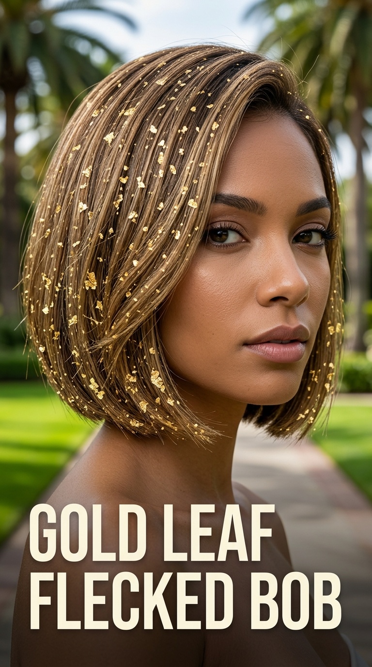 Gold Leaf Flecked Bob