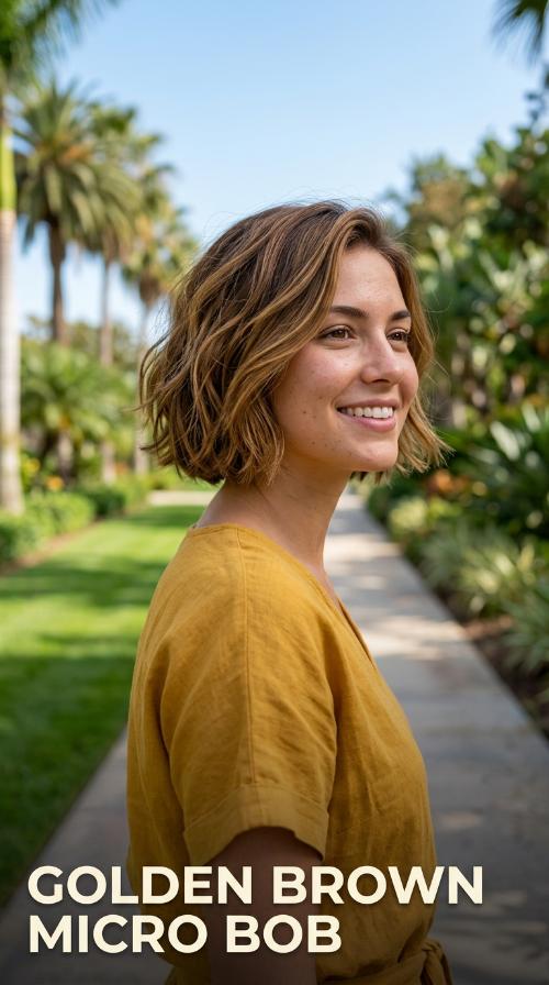 Golden Brown Micro Bob