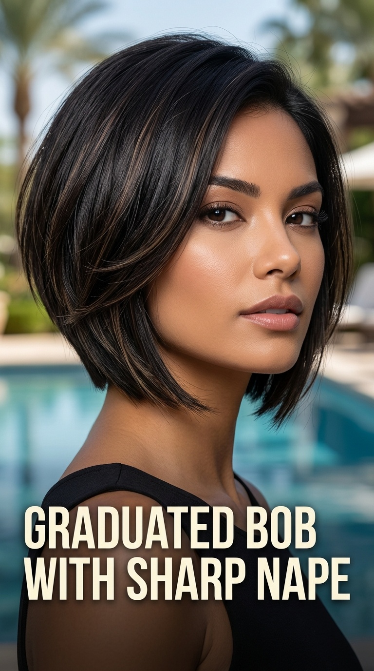Graduated Bob with Sharp Nape
