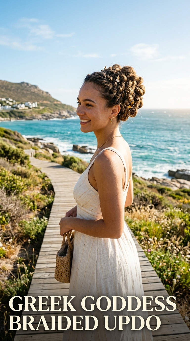 Greek Goddess Braided Updo