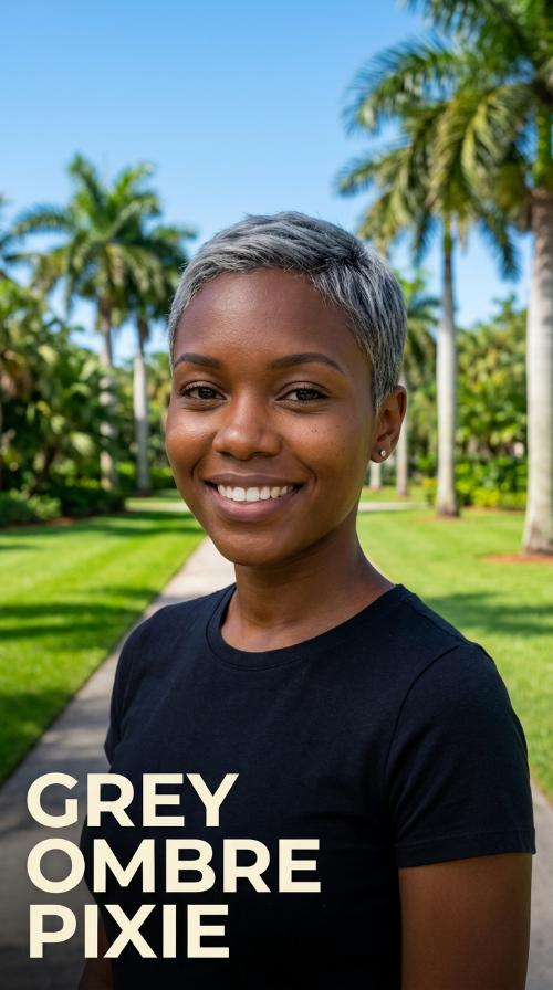 Grey Ombre Pixie