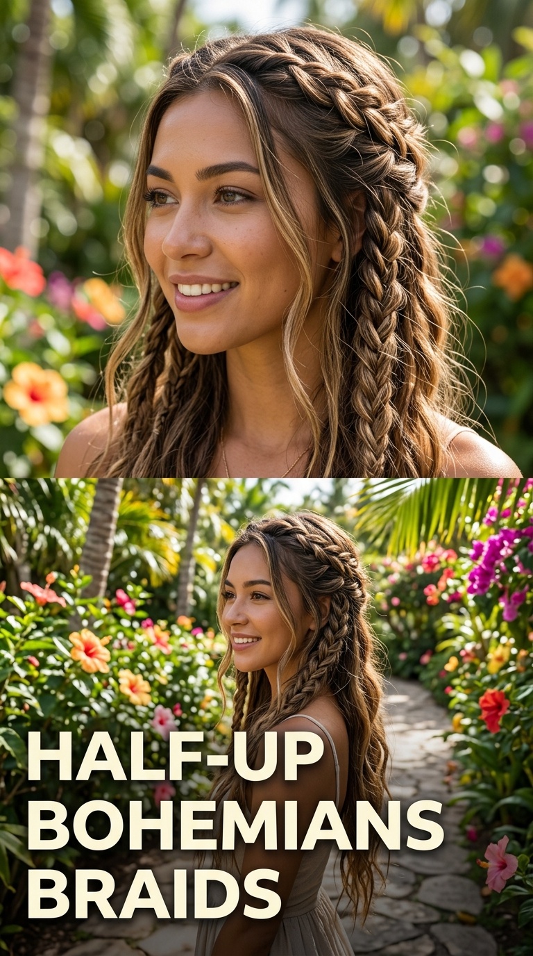 Half-Up Bohemians Braids