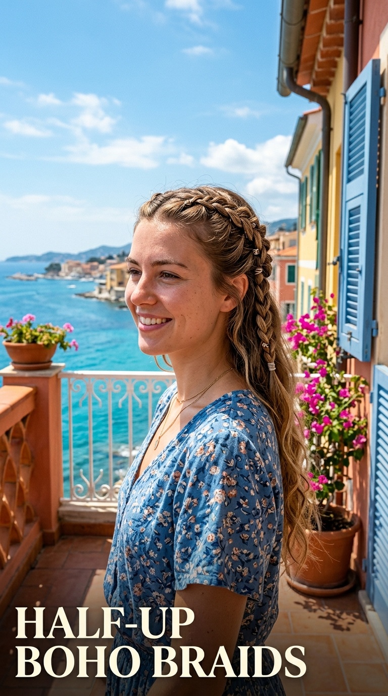 Half-Up Boho Braids