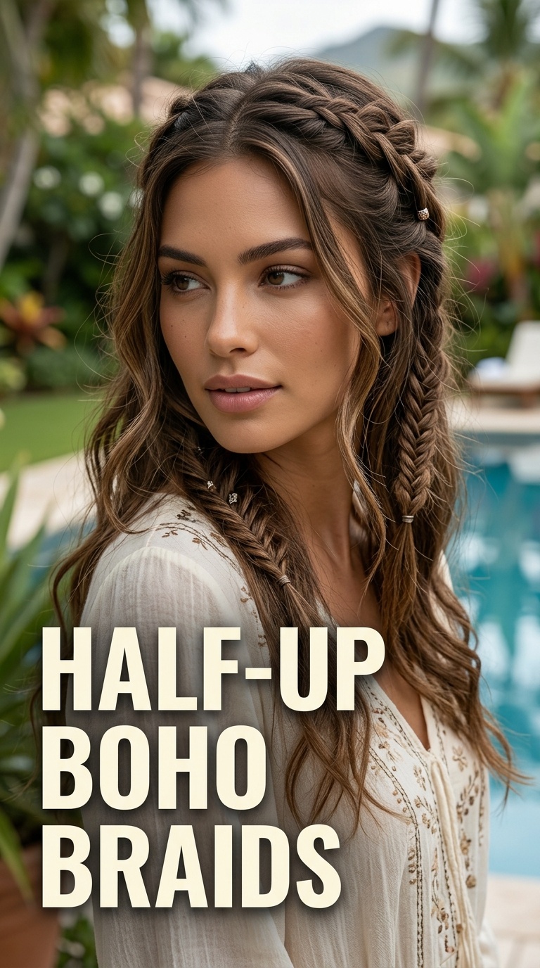 Half-Up Boho Braids