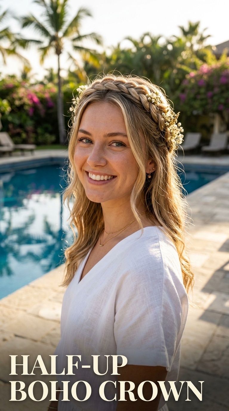 Half-Up Boho Crown