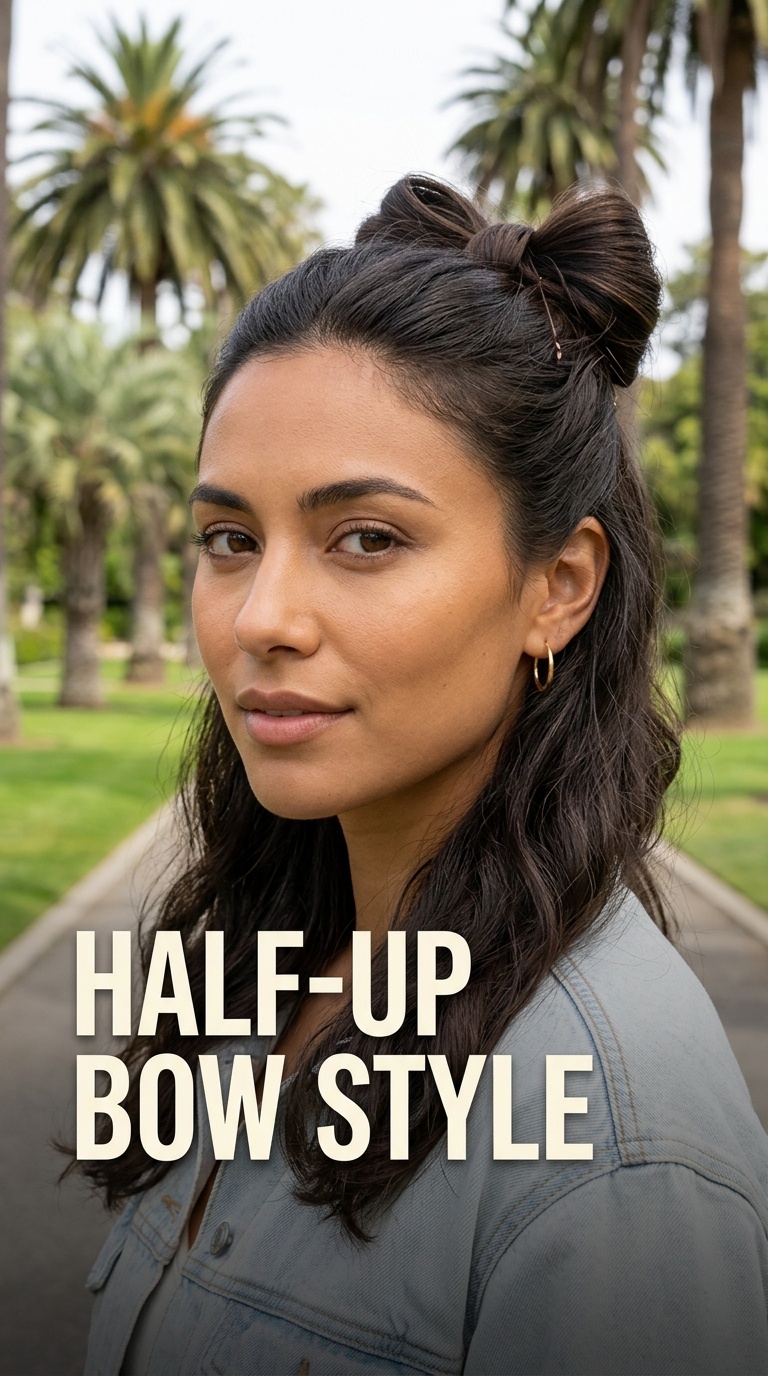 Half-Up Bow Style