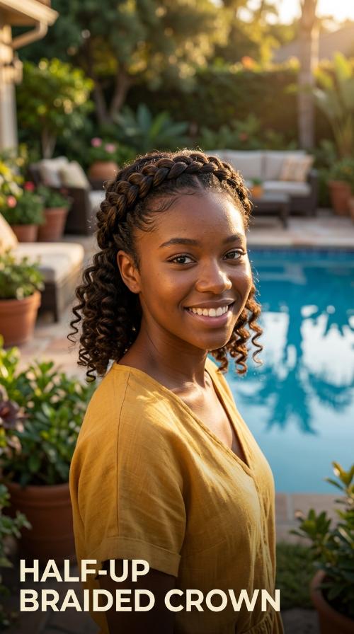 Half-Up Braided Crown