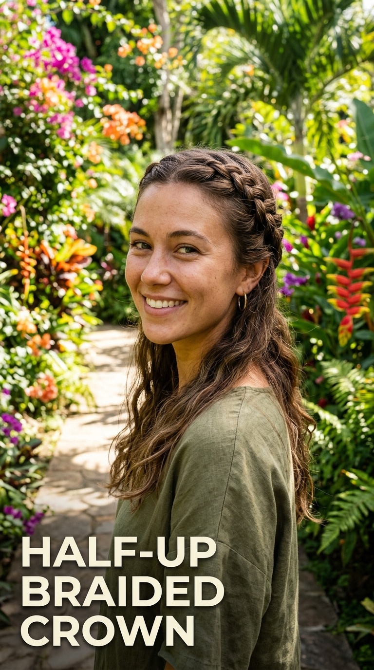 Half-Up Braided Crown