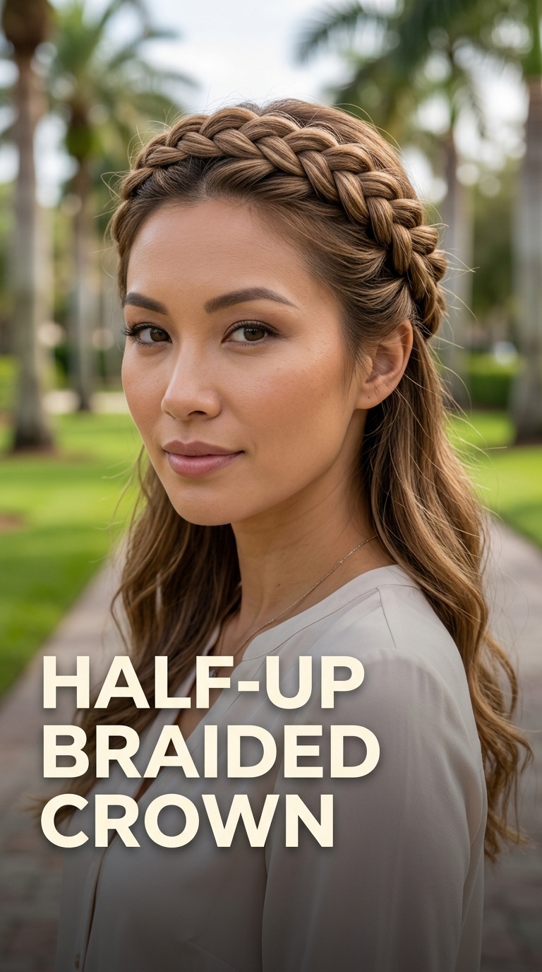 Half-Up Braided Crown