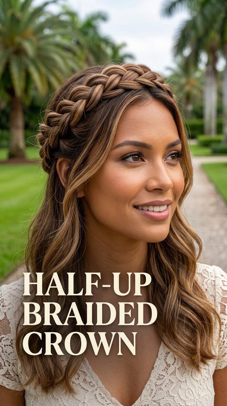 Half-Up Braided Crown