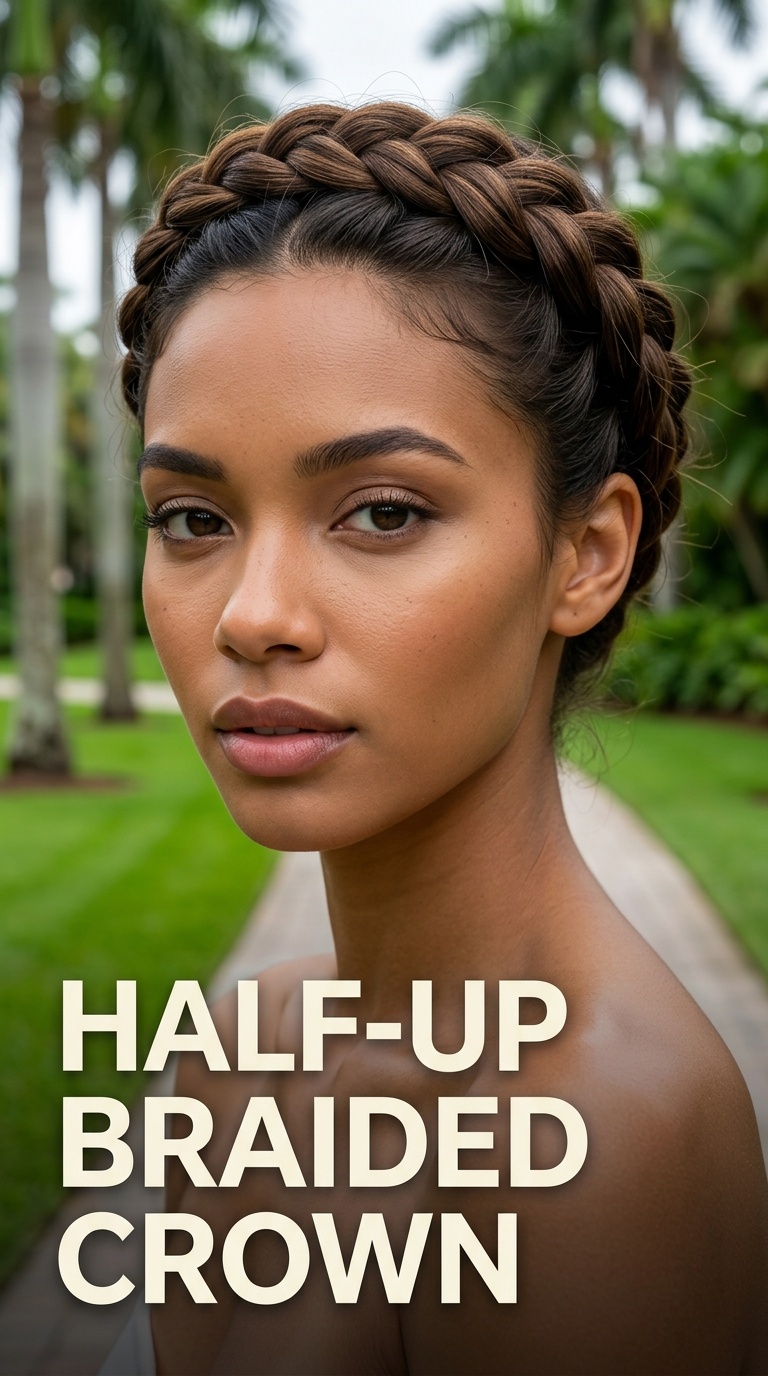 Half-Up Braided Crown