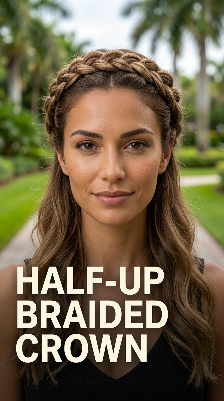 Half-Up Braided Crown