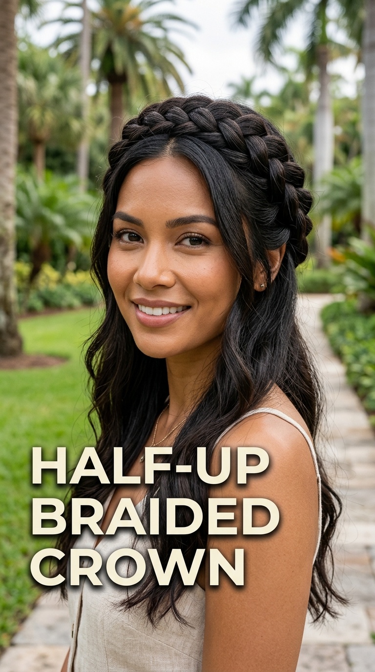 Half-Up Braided Crown