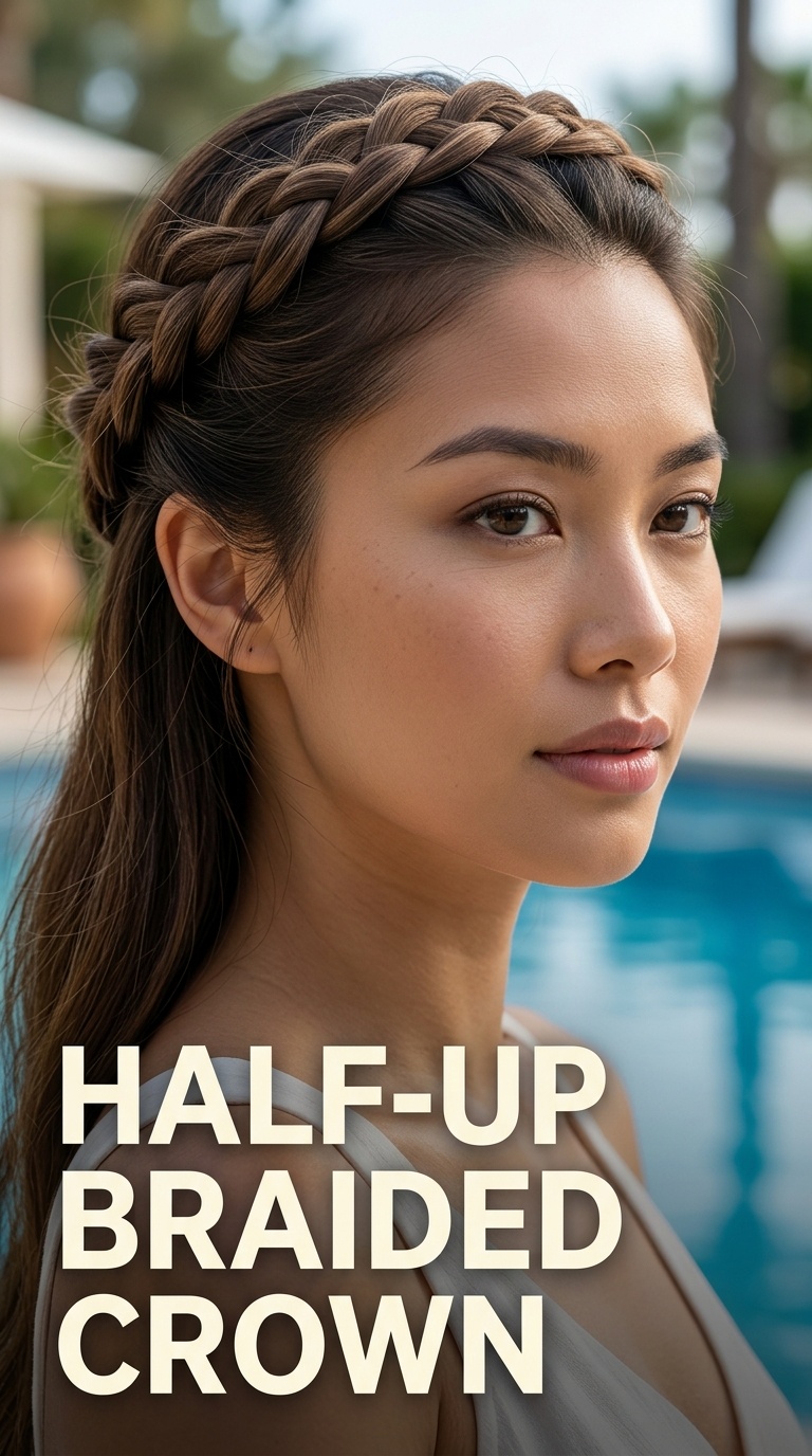 Half-Up Braided Crown