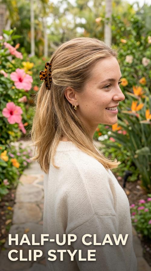 Half-Up Claw Clip Style
