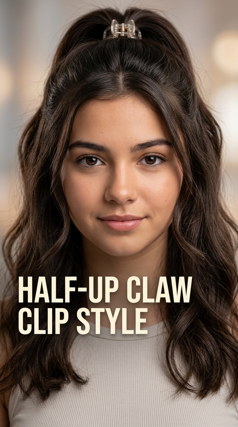 Half-Up Claw Clip Style