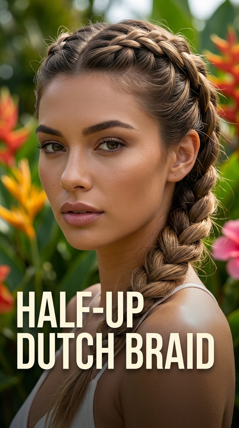 Half-Up Dutch Braid