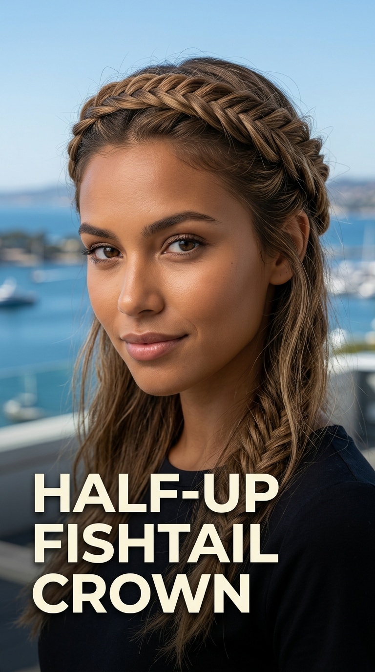 Half-Up Fishtail Crown