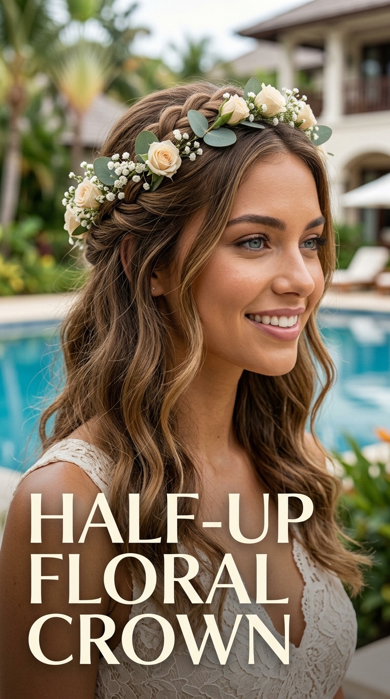 Half-Up Floral Crown