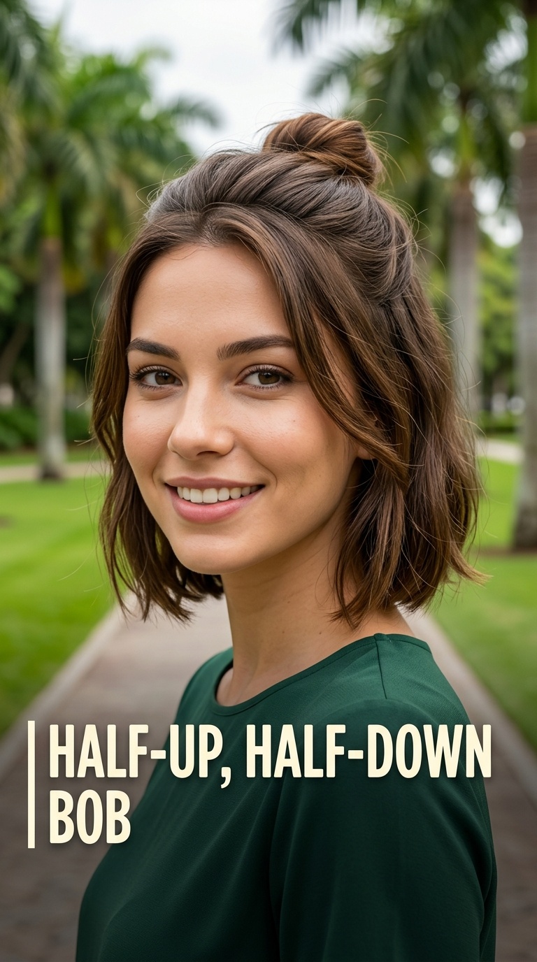 Half-Up, Half-Down Bob