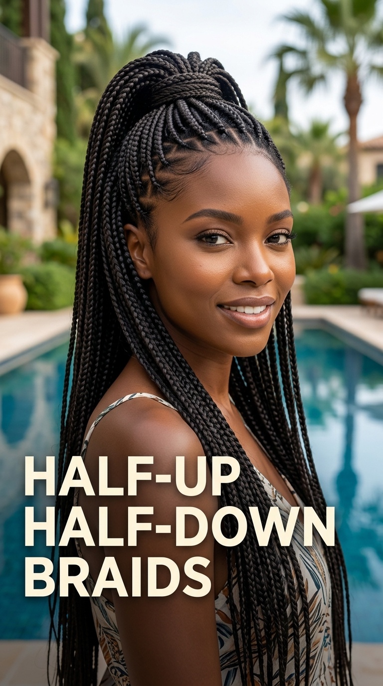 Half-Up Half-Down Braids