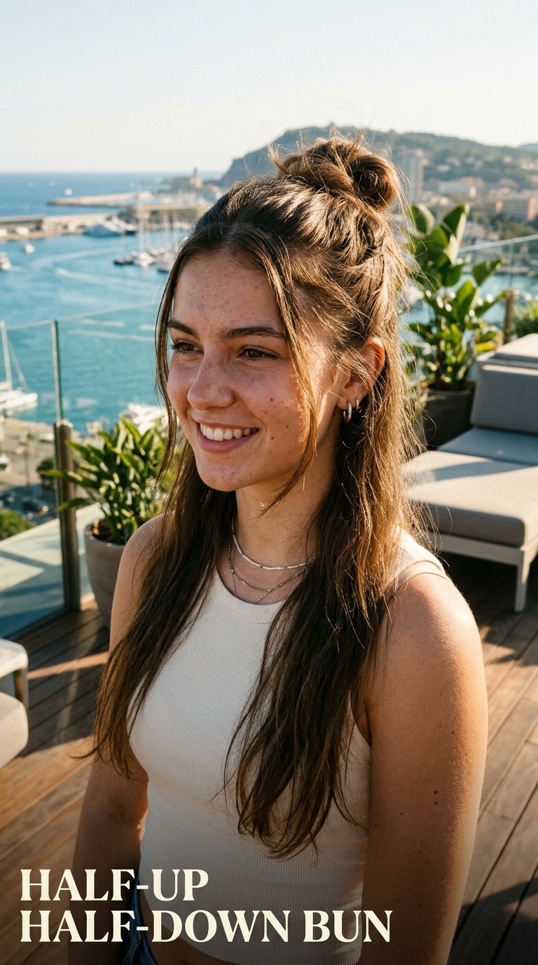 Half-Up Half-Down Bun