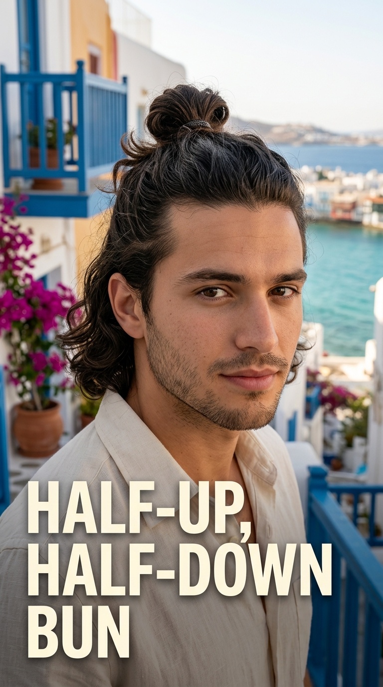 Half-Up, Half-Down Bun