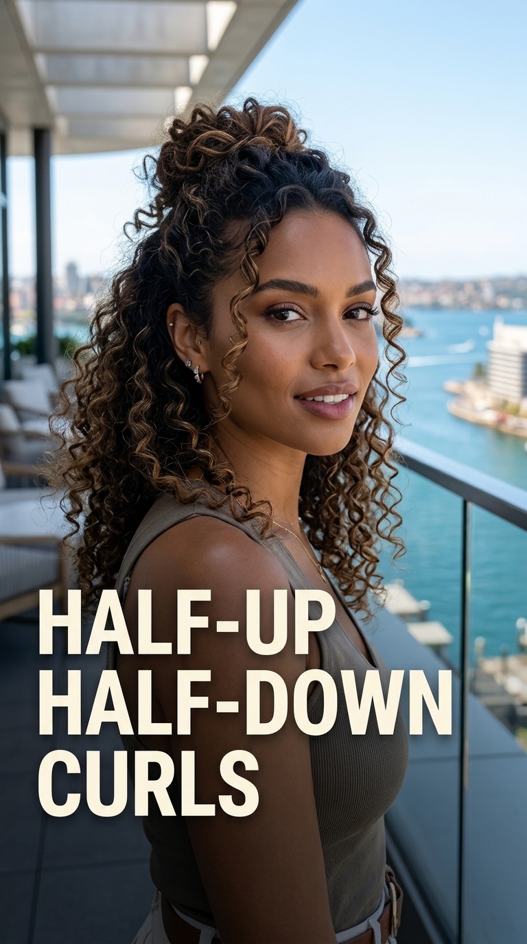 Half-Up Half-Down Curls