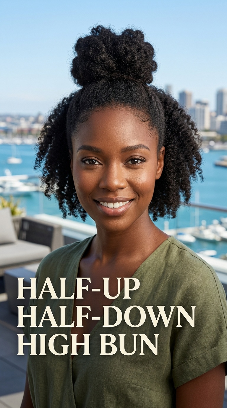 Half-Up Half-Down High Bun
