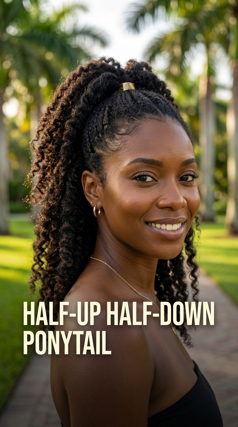 Half-Up Half-Down Ponytail