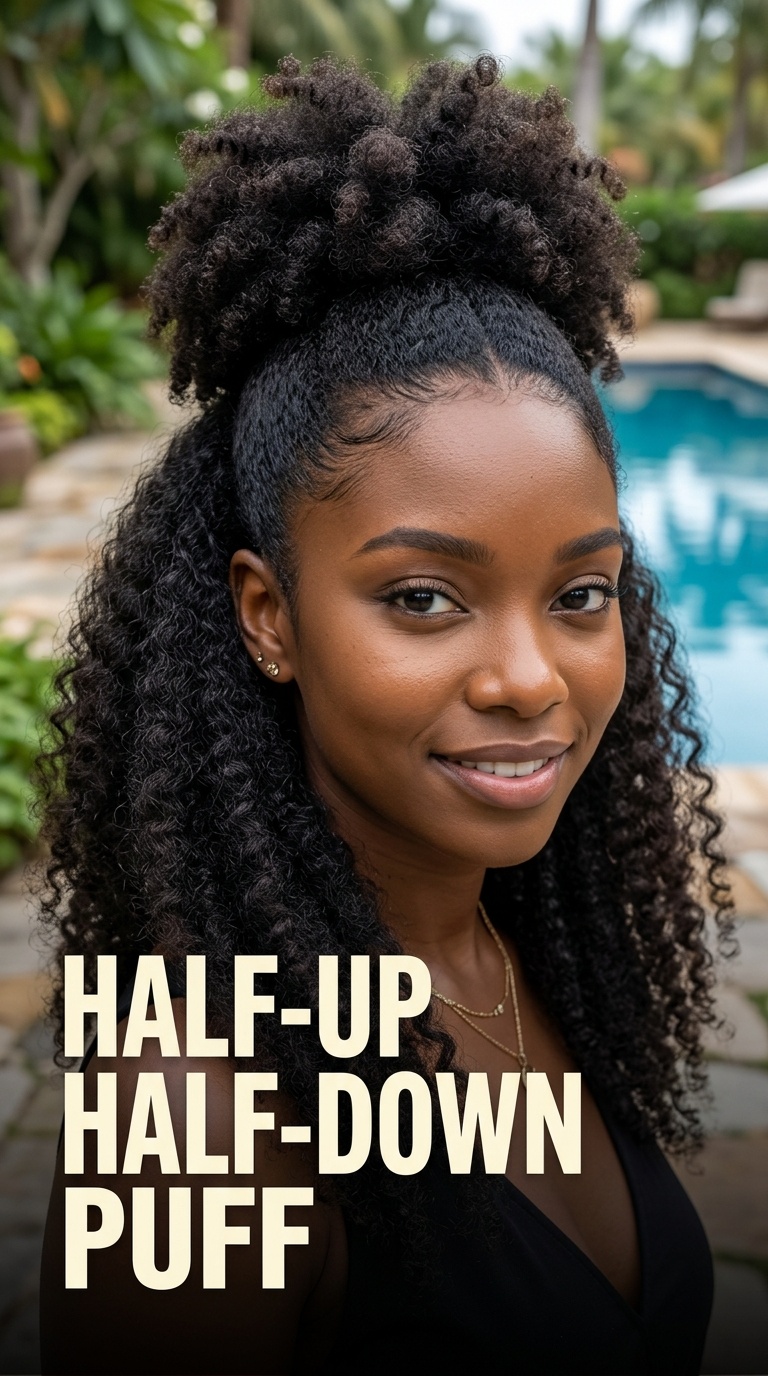 Half-Up Half-Down Puff