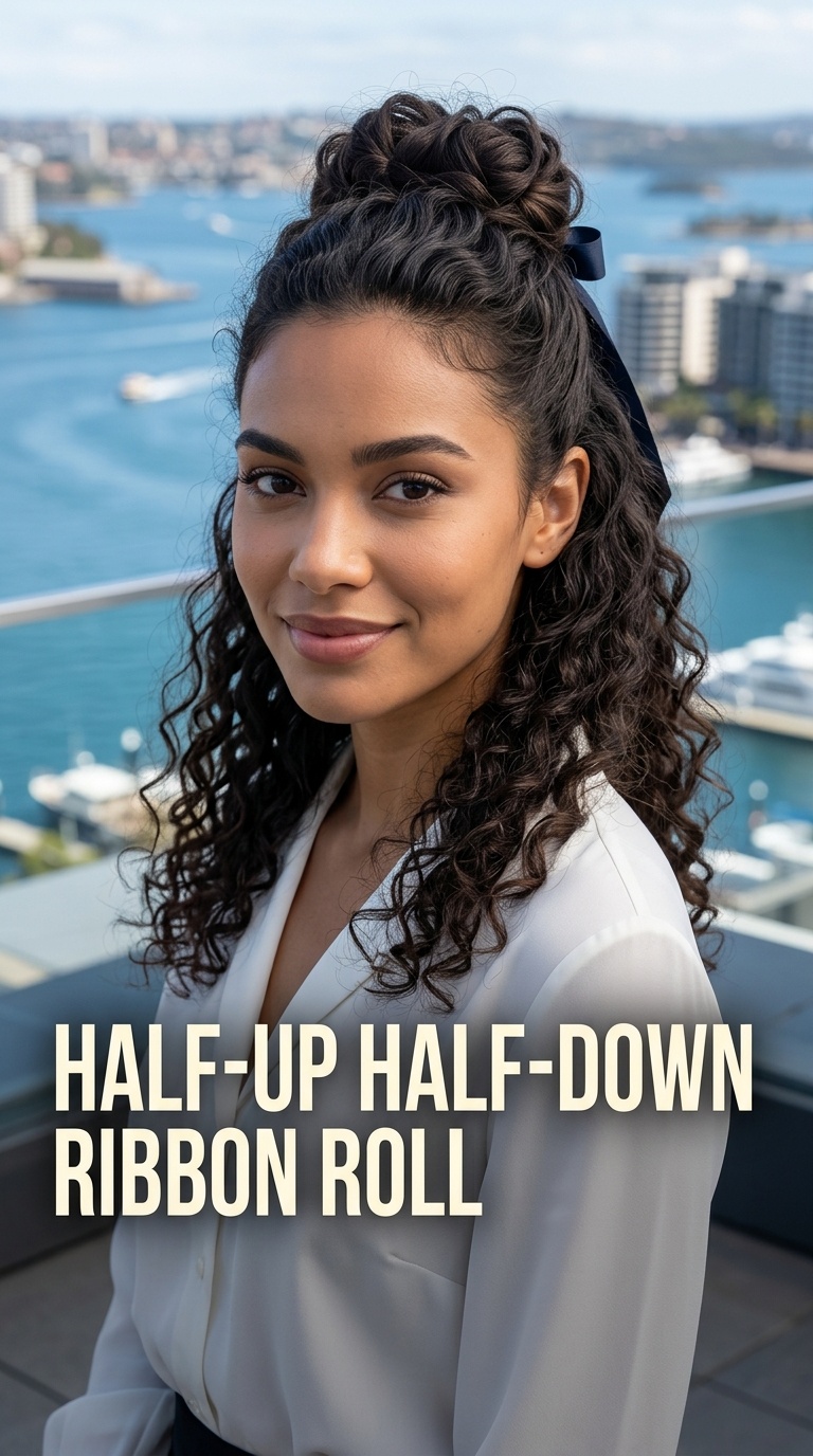 Half-Up Half-Down Ribbon Roll