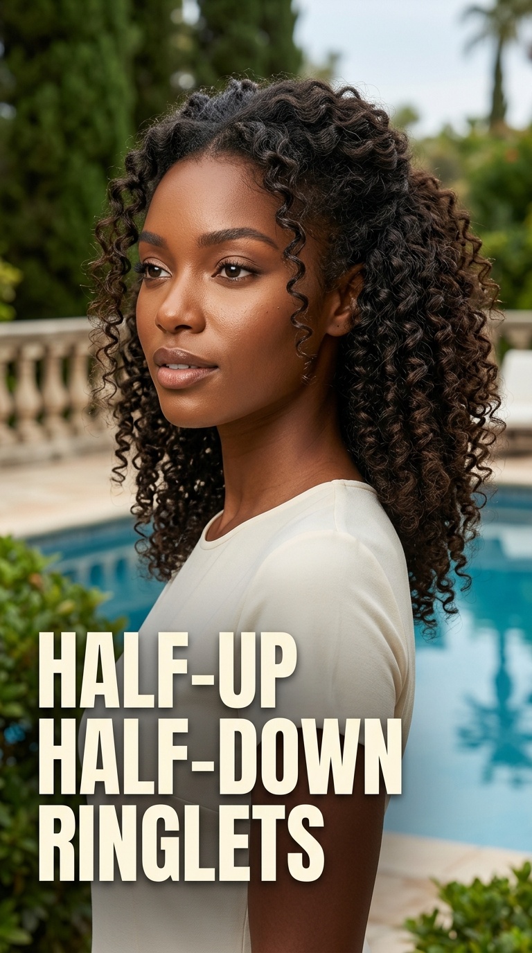 Half-Up Half-Down Ringlets