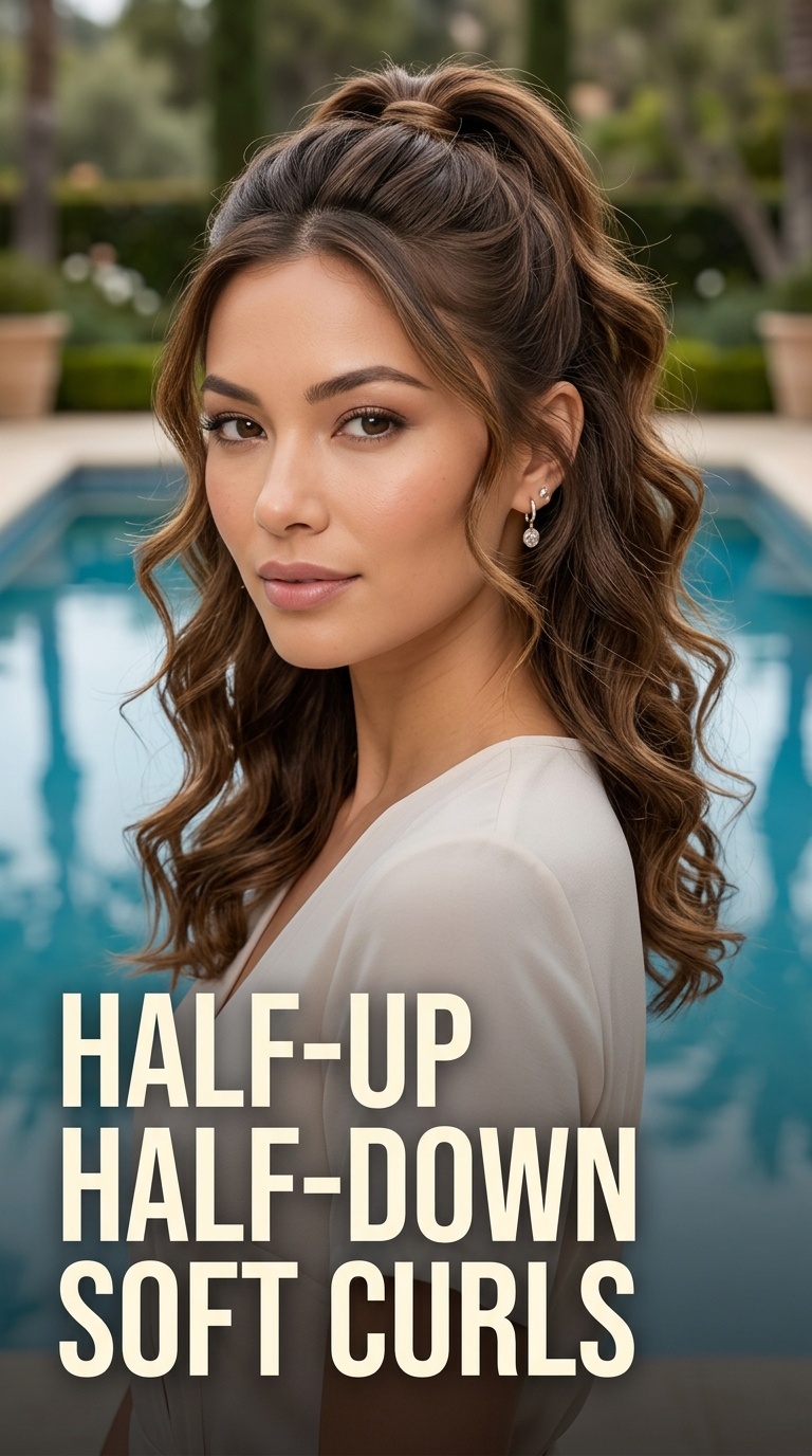 Half-Up Half-Down Soft Curls