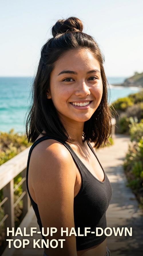 Half-Up Half-Down Top Knot