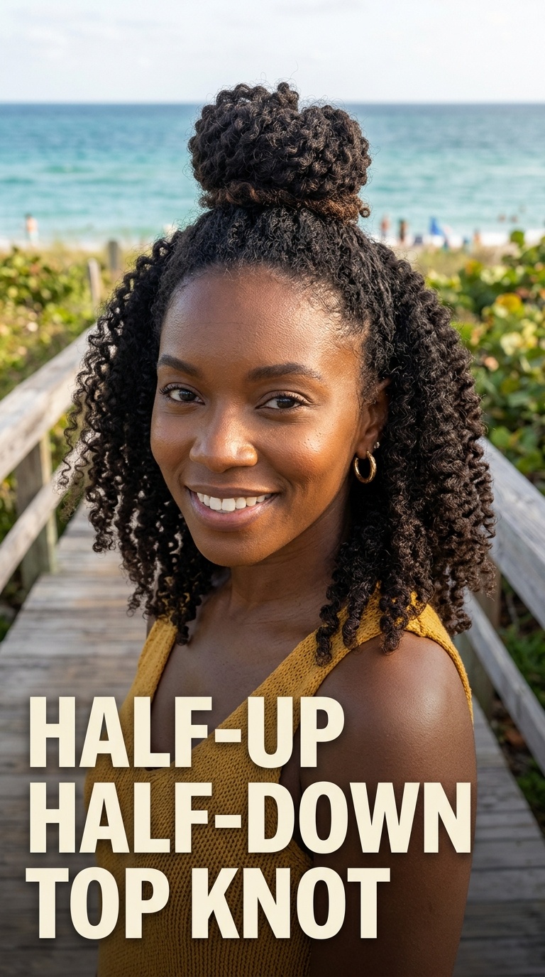 Half-Up Half-Down Top Knot