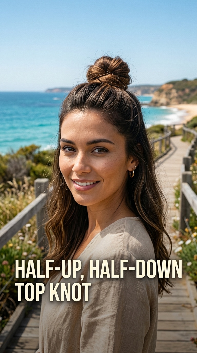 Half-Up, Half-Down Top Knot