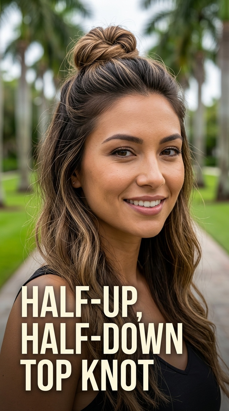 Half-Up, Half-Down Top Knot