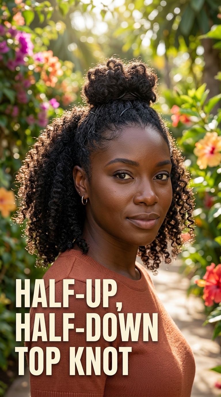 Half-Up, Half-Down Top Knot