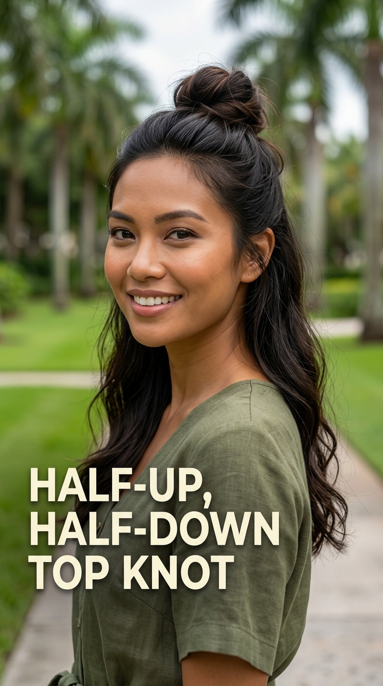 Half-Up, Half-Down Top Knot