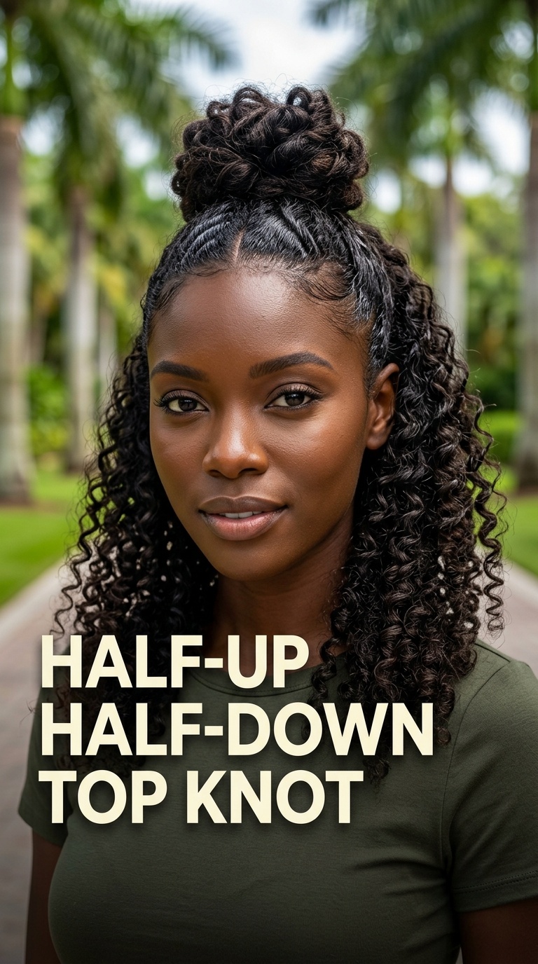 Half-Up Half-Down Top Knot