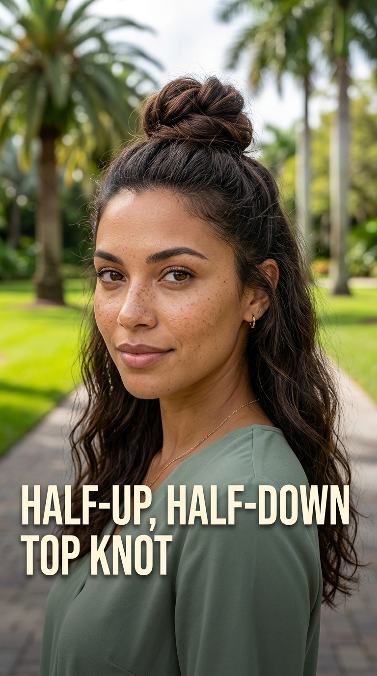 Half-Up, Half-Down Top Knot
